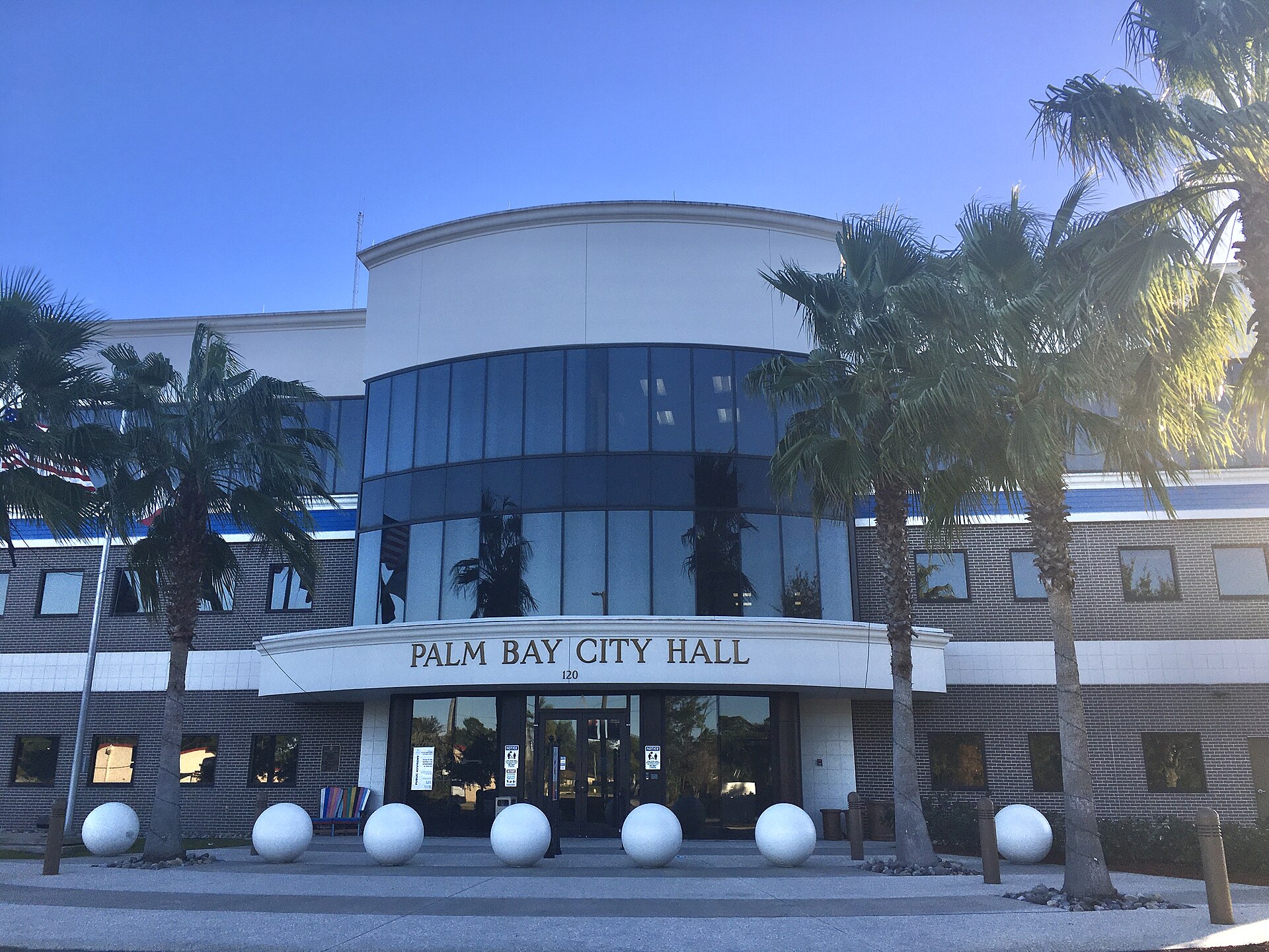 Palm Bay City Hall, the civic seat of the city where the April 1987 shootings took place.