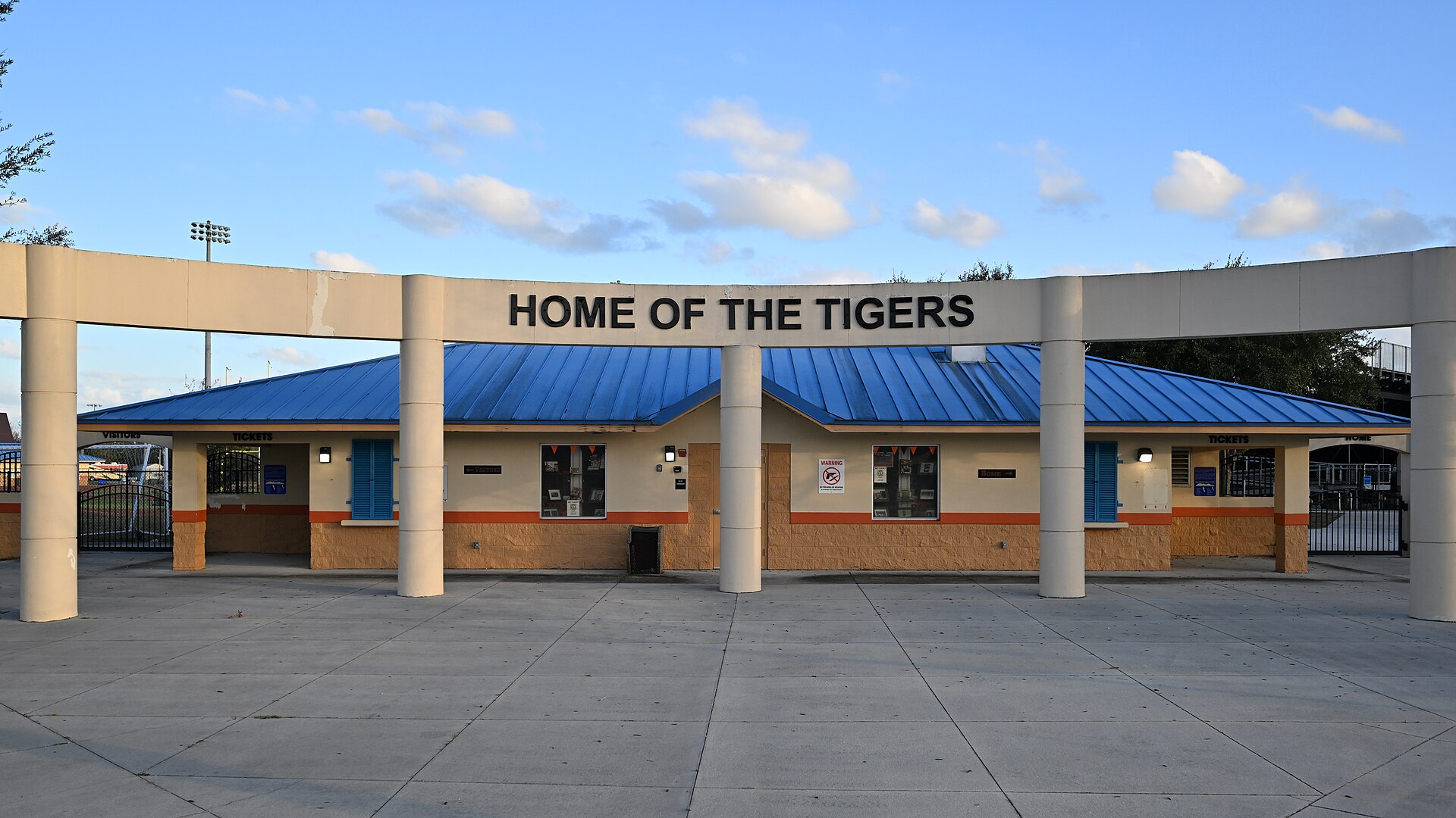Cocoa High School stadium in Brevard County, Florida.